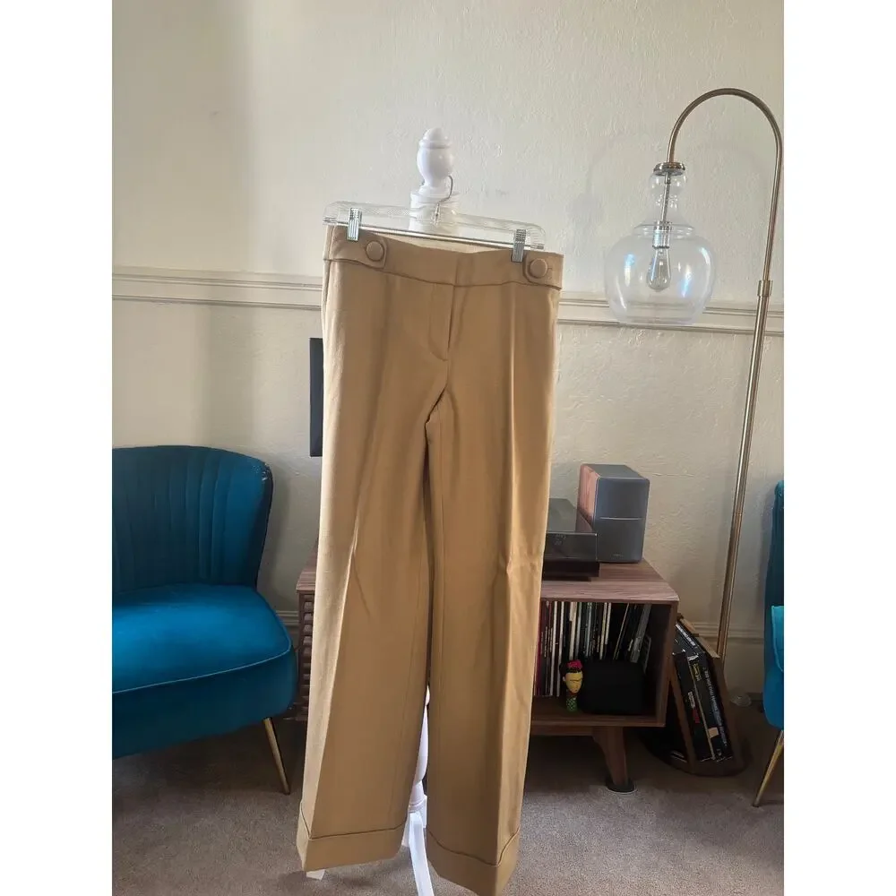 J.Crew Wool Wide Leg Trousers Women’s Size 6 Camel Favorite Fit